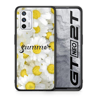 Thumbnail for Θήκη Realme GT Summer Daisies από τη Smartfits με σχέδιο στο πίσω μέρος και μαύρο περίβλημα | Realme GT Summer Daisies case with colorful back and black bezels