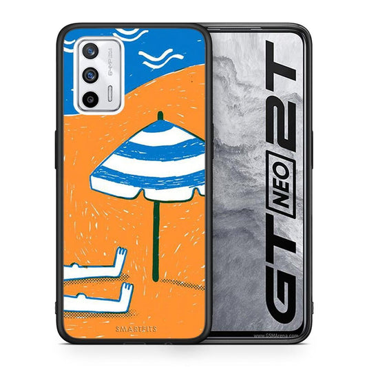 Θήκη Realme GT Summering από τη Smartfits με σχέδιο στο πίσω μέρος και μαύρο περίβλημα | Realme GT Summering case with colorful back and black bezels