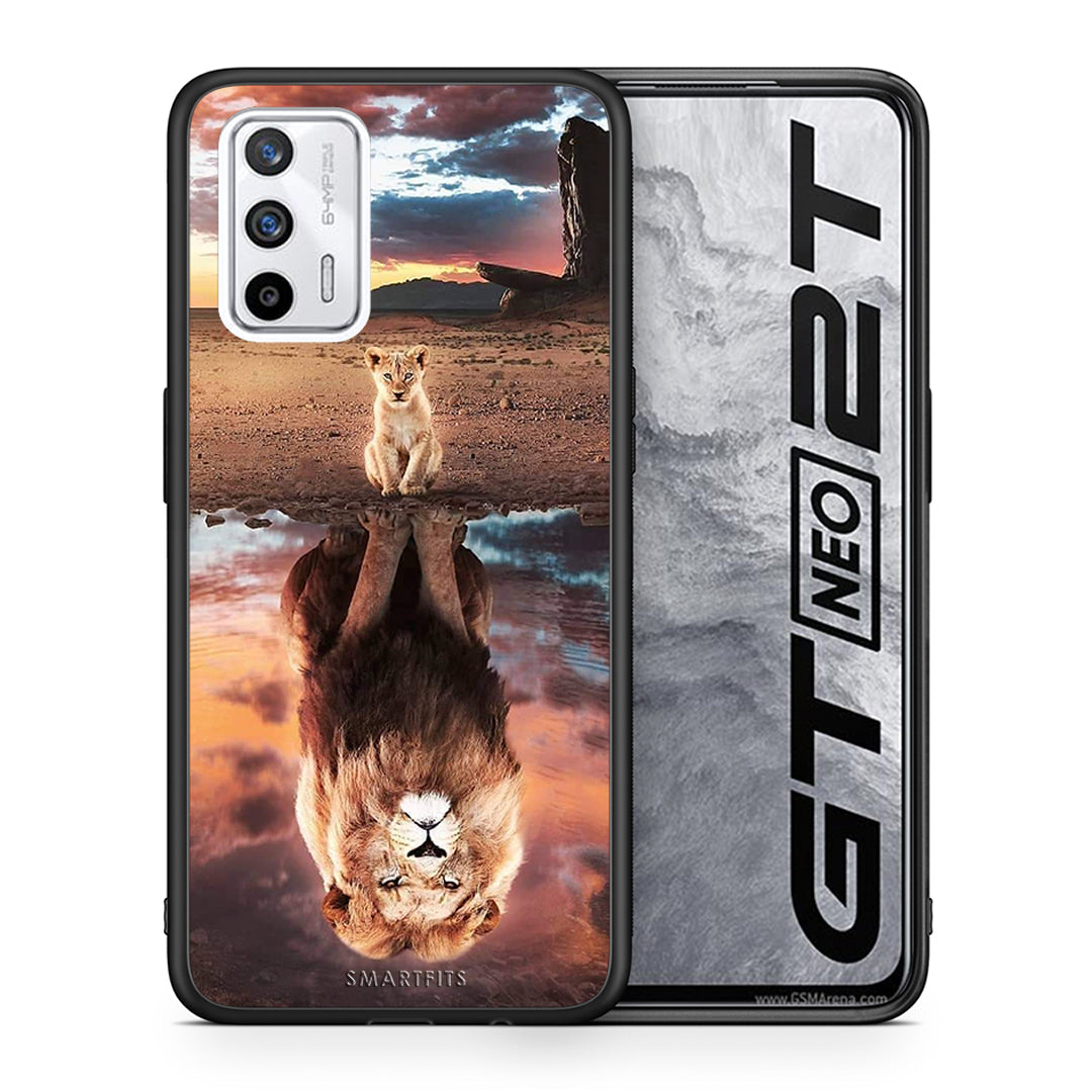 Θήκη Αγίου Βαλεντίνου Realme GT Sunset Dreams από τη Smartfits με σχέδιο στο πίσω μέρος και μαύρο περίβλημα | Realme GT Sunset Dreams case with colorful back and black bezels