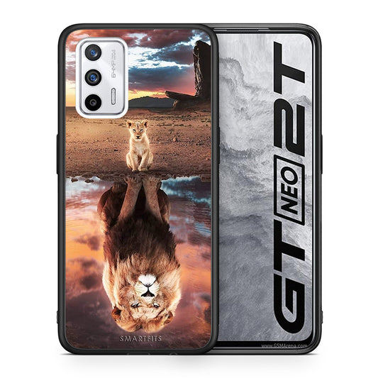 Θήκη Αγίου Βαλεντίνου Realme GT Sunset Dreams από τη Smartfits με σχέδιο στο πίσω μέρος και μαύρο περίβλημα | Realme GT Sunset Dreams case with colorful back and black bezels