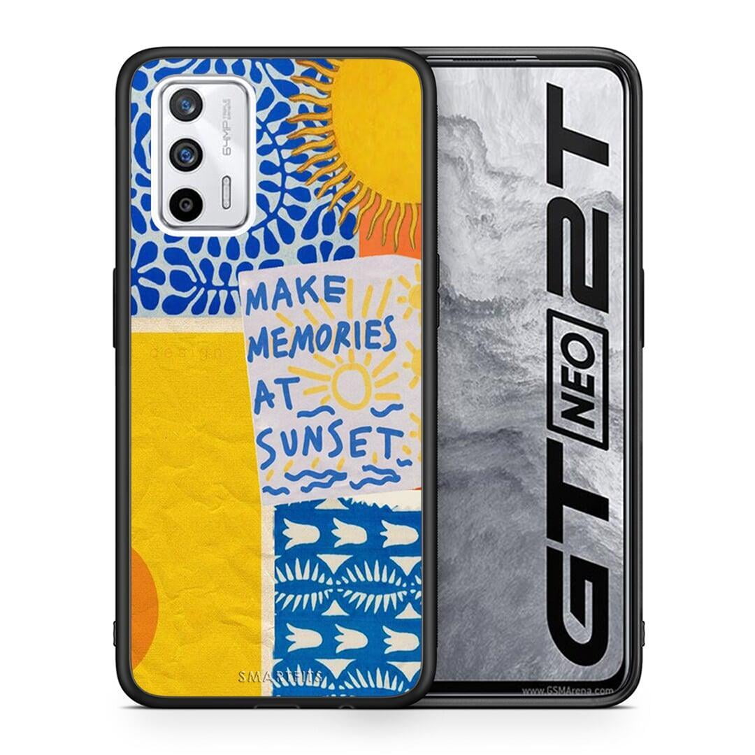 Θήκη Realme GT Sunset Memories από τη Smartfits με σχέδιο στο πίσω μέρος και μαύρο περίβλημα | Realme GT Sunset Memories case with colorful back and black bezels