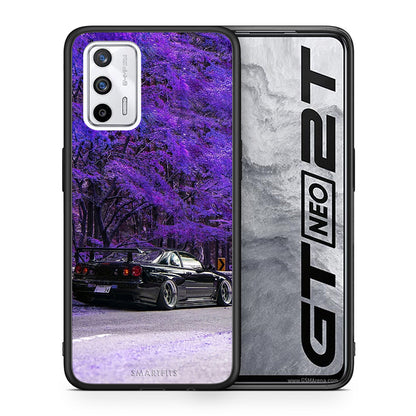 Θήκη Αγίου Βαλεντίνου Realme GT Super Car από τη Smartfits με σχέδιο στο πίσω μέρος και μαύρο περίβλημα | Realme GT Super Car case with colorful back and black bezels