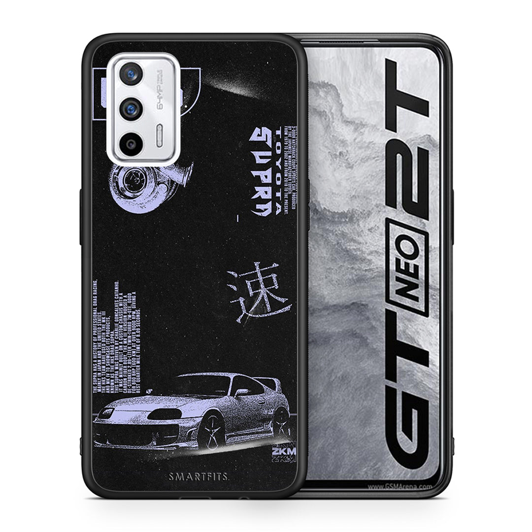 Θήκη Αγίου Βαλεντίνου Realme GT Tokyo Drift από τη Smartfits με σχέδιο στο πίσω μέρος και μαύρο περίβλημα | Realme GT Tokyo Drift case with colorful back and black bezels