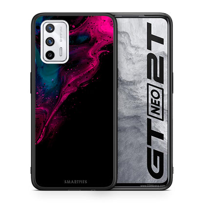 Watercolor Pink Black - Realme GT θήκη