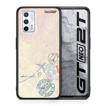 Θήκη Realme GT Where Next από τη Smartfits με σχέδιο στο πίσω μέρος και μαύρο περίβλημα | Realme GT Where Next case with colorful back and black bezels