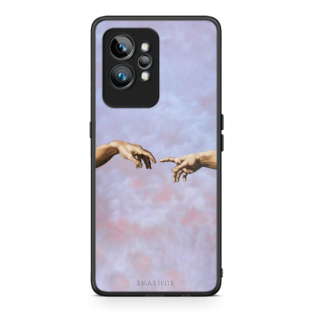 Θήκη Realme GT2 Adam Hand από τη Smartfits με σχέδιο στο πίσω μέρος και μαύρο περίβλημα | Realme GT2 Adam Hand Case with Colorful Back and Black Bezels