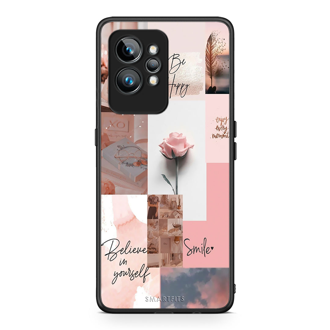 Θήκη Realme GT2 Aesthetic Collage από τη Smartfits με σχέδιο στο πίσω μέρος και μαύρο περίβλημα | Realme GT2 Aesthetic Collage Case with Colorful Back and Black Bezels