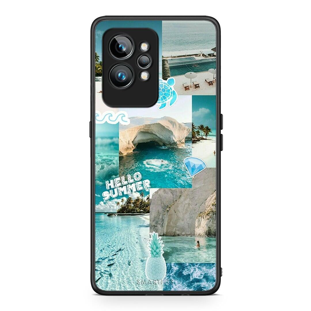 Θήκη Realme GT2 Aesthetic Summer από τη Smartfits με σχέδιο στο πίσω μέρος και μαύρο περίβλημα | Realme GT2 Aesthetic Summer Case with Colorful Back and Black Bezels