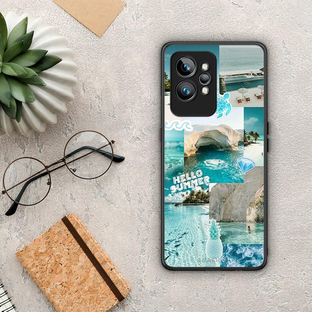 Θήκη Realme GT2 Aesthetic Summer από τη Smartfits με σχέδιο στο πίσω μέρος και μαύρο περίβλημα | Realme GT2 Aesthetic Summer Case with Colorful Back and Black Bezels