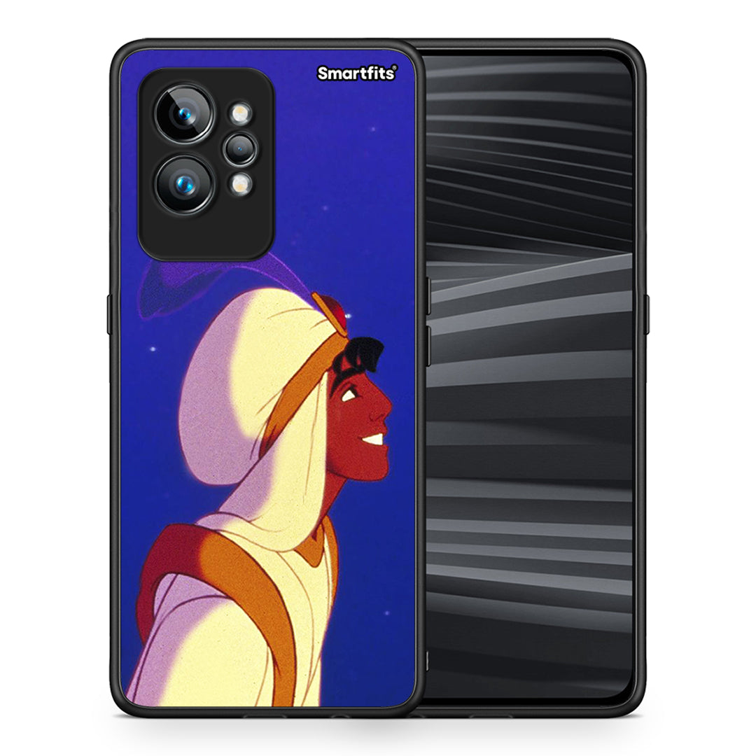 Θήκη Realme GT2 Alladin And Jasmine Love 1 από τη Smartfits με σχέδιο στο πίσω μέρος και μαύρο περίβλημα | Realme GT2 Alladin And Jasmine Love 1 Case with Colorful Back and Black Bezels