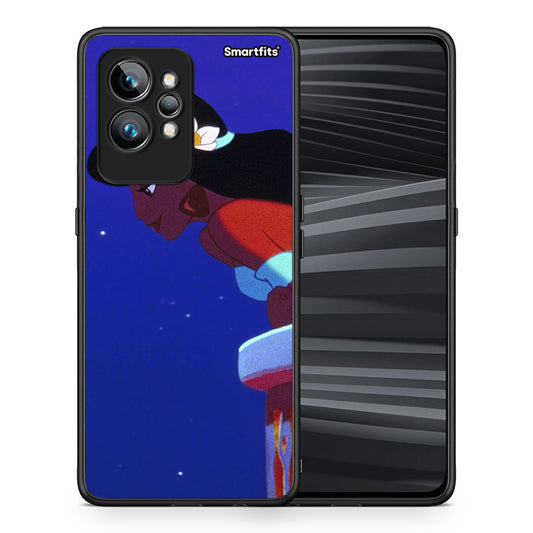 Θήκη Realme GT2 Alladin And Jasmine Love 2 από τη Smartfits με σχέδιο στο πίσω μέρος και μαύρο περίβλημα | Realme GT2 Alladin And Jasmine Love 2 Case with Colorful Back and Black Bezels