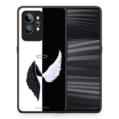 Θήκη Realme GT2 Angels Demons από τη Smartfits με σχέδιο στο πίσω μέρος και μαύρο περίβλημα | Realme GT2 Angels Demons Case with Colorful Back and Black Bezels