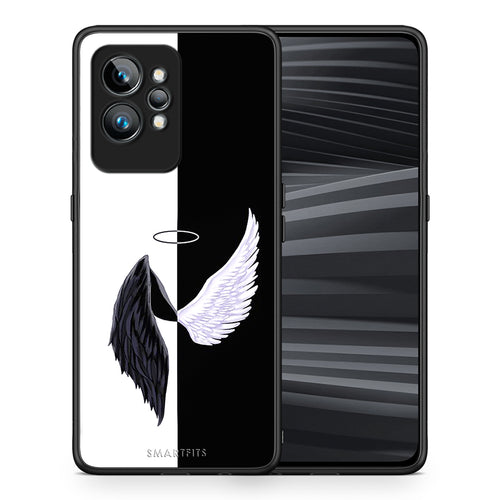 Θήκη Realme GT2 Angels Demons από τη Smartfits με σχέδιο στο πίσω μέρος και μαύρο περίβλημα | Realme GT2 Angels Demons Case with Colorful Back and Black Bezels