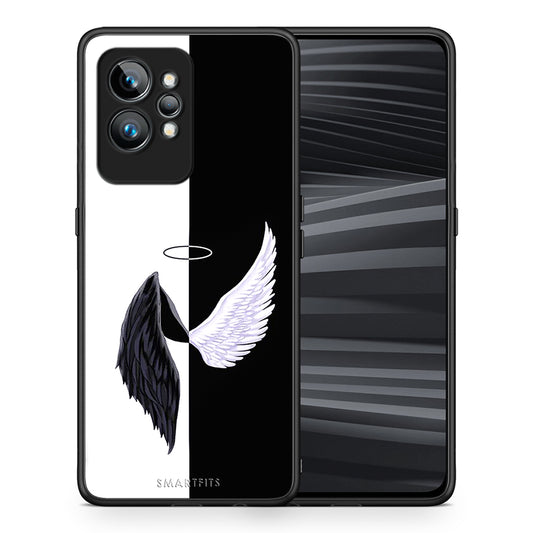 Θήκη Realme GT2 Angels Demons από τη Smartfits με σχέδιο στο πίσω μέρος και μαύρο περίβλημα | Realme GT2 Angels Demons Case with Colorful Back and Black Bezels