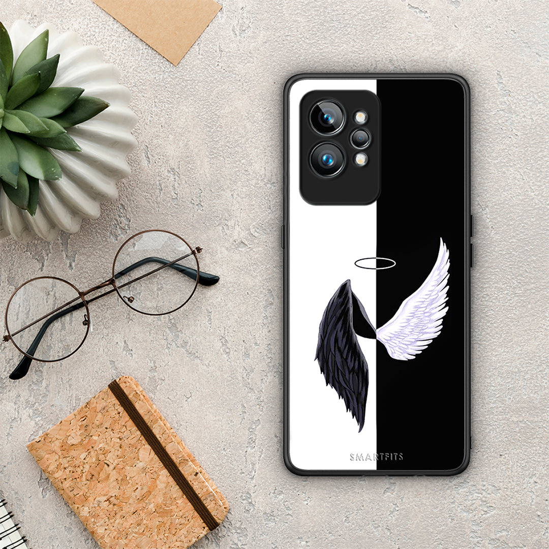Θήκη Realme GT2 Pro Angels Demons από τη Smartfits με σχέδιο στο πίσω μέρος και μαύρο περίβλημα | Realme GT2 Pro Angels Demons Case with Colorful Back and Black Bezels