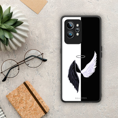 Θήκη Realme GT2 Pro Angels Demons από τη Smartfits με σχέδιο στο πίσω μέρος και μαύρο περίβλημα | Realme GT2 Pro Angels Demons Case with Colorful Back and Black Bezels