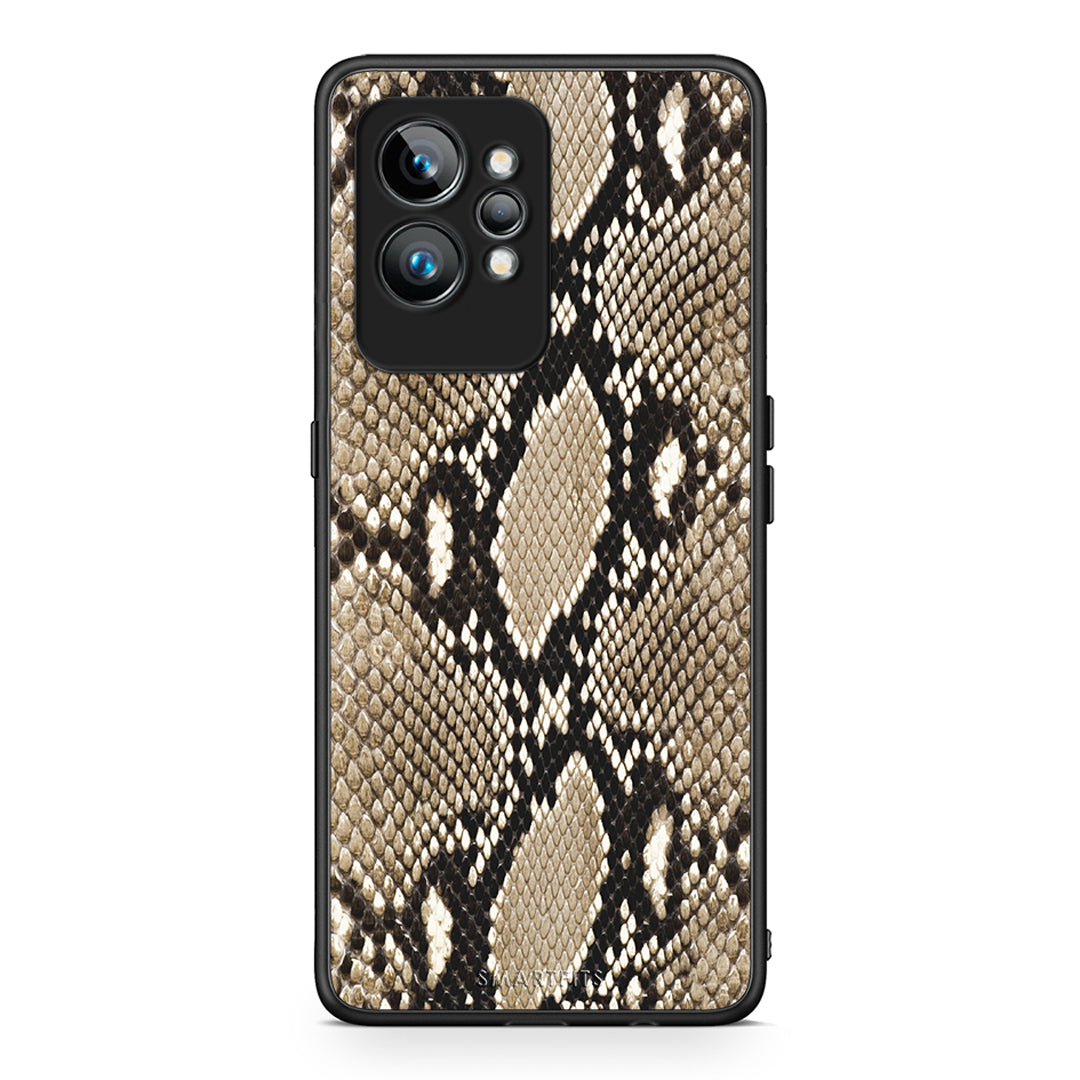 Θήκη Realme GT2 Pro Animal Fashion Snake από τη Smartfits με σχέδιο στο πίσω μέρος και μαύρο περίβλημα | Realme GT2 Pro Animal Fashion Snake Case with Colorful Back and Black Bezels