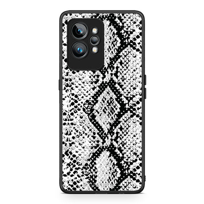 Θήκη Realme GT2 Animal White Snake από τη Smartfits με σχέδιο στο πίσω μέρος και μαύρο περίβλημα | Realme GT2 Animal White Snake Case with Colorful Back and Black Bezels