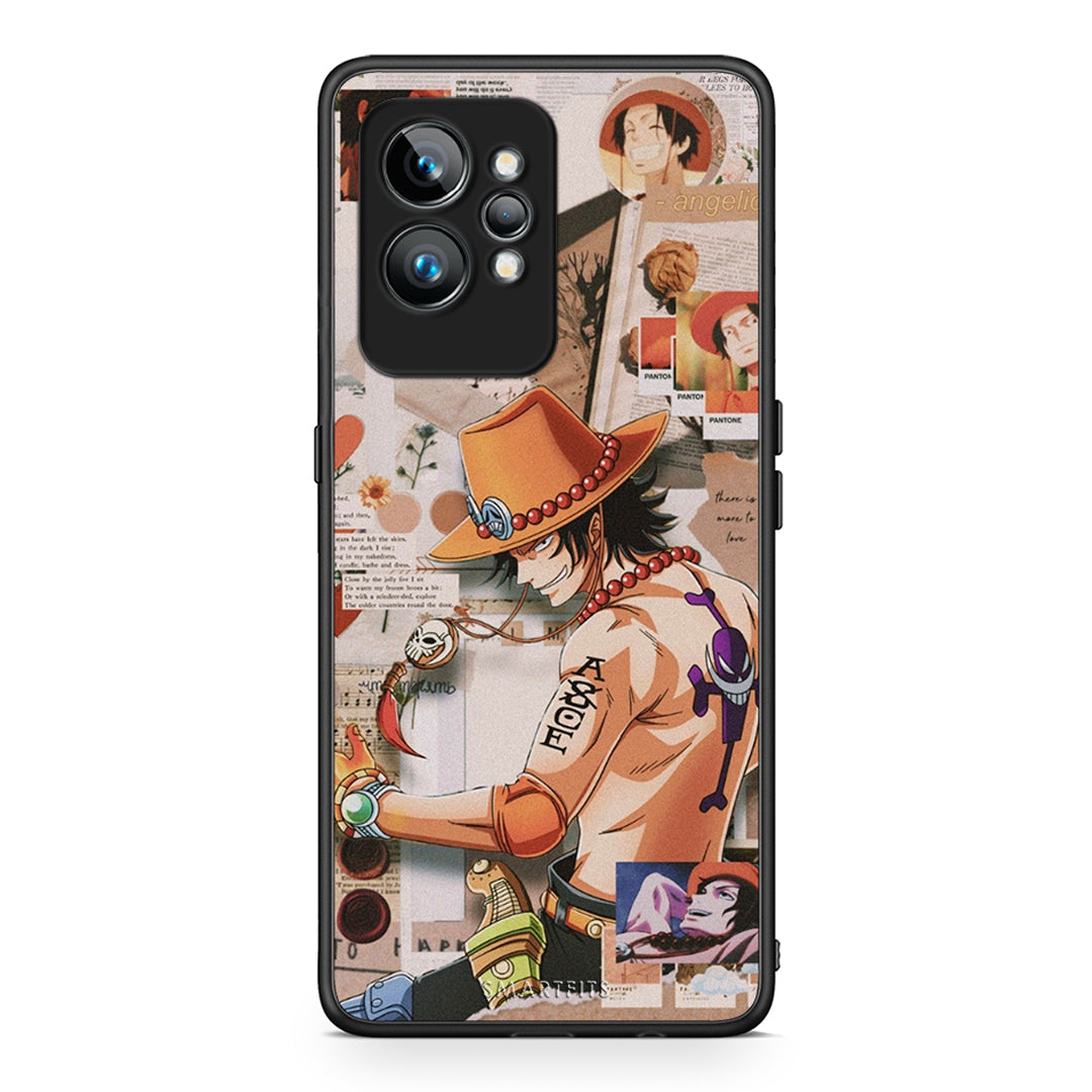 Θήκη Realme GT2 Anime Collage από τη Smartfits με σχέδιο στο πίσω μέρος και μαύρο περίβλημα | Realme GT2 Anime Collage Case with Colorful Back and Black Bezels