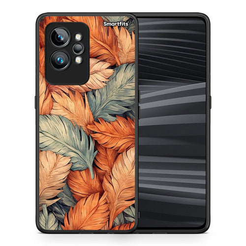 Θήκη Realme GT2 Autumn Leaves από τη Smartfits με σχέδιο στο πίσω μέρος και μαύρο περίβλημα | Realme GT2 Autumn Leaves Case with Colorful Back and Black Bezels