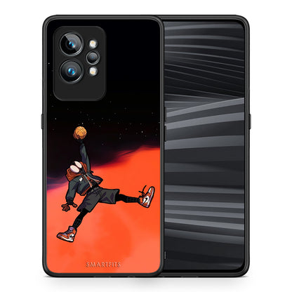 Θήκη Realme GT2 Basketball Hero από τη Smartfits με σχέδιο στο πίσω μέρος και μαύρο περίβλημα | Realme GT2 Basketball Hero Case with Colorful Back and Black Bezels