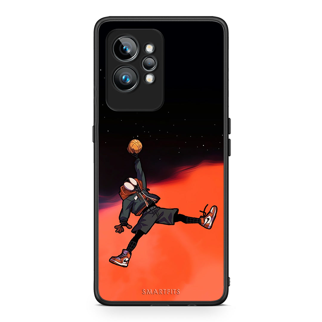 Θήκη Realme GT2 Basketball Hero από τη Smartfits με σχέδιο στο πίσω μέρος και μαύρο περίβλημα | Realme GT2 Basketball Hero Case with Colorful Back and Black Bezels