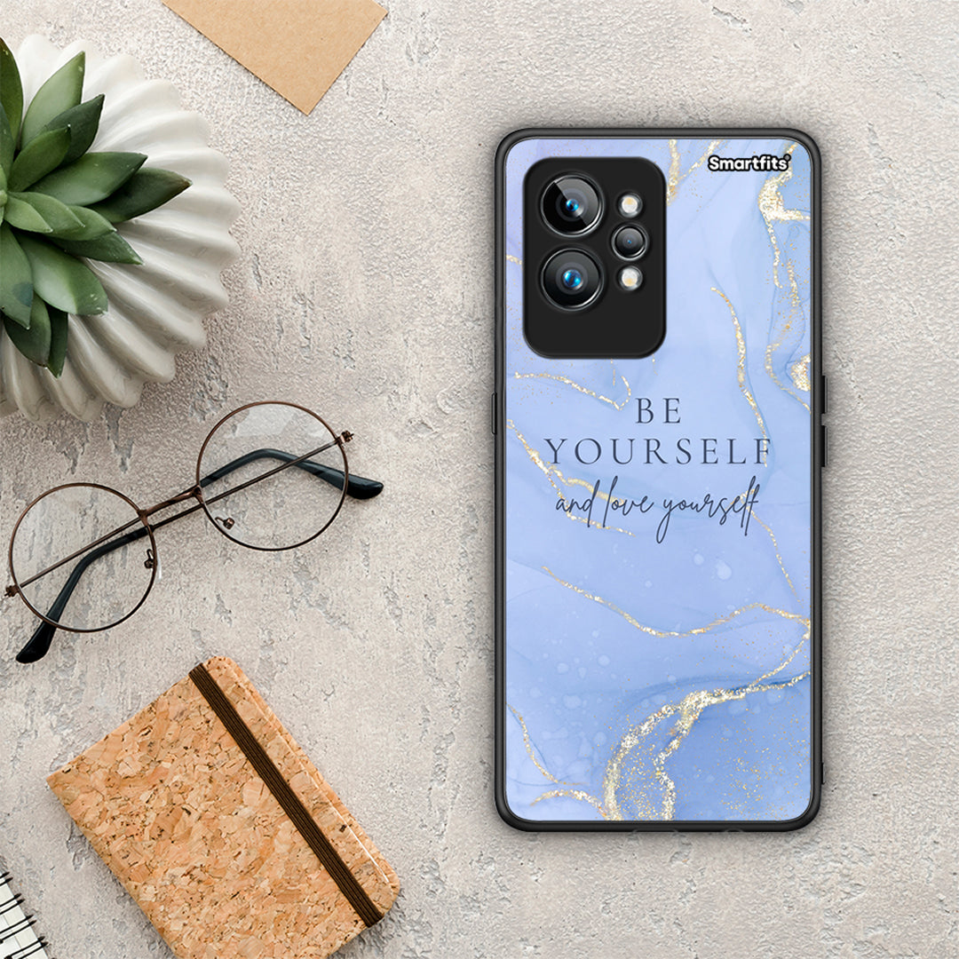 Θήκη Realme GT2 Pro Be Yourself από τη Smartfits με σχέδιο στο πίσω μέρος και μαύρο περίβλημα | Realme GT2 Pro Be Yourself Case with Colorful Back and Black Bezels