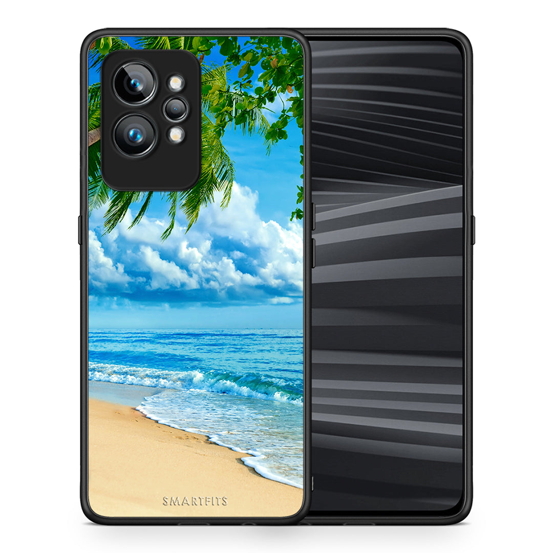 Θήκη Realme GT2 Beautiful Beach από τη Smartfits με σχέδιο στο πίσω μέρος και μαύρο περίβλημα | Realme GT2 Beautiful Beach Case with Colorful Back and Black Bezels
