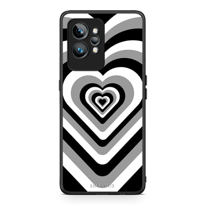 Θήκη Realme GT2 Black Hearts από τη Smartfits με σχέδιο στο πίσω μέρος και μαύρο περίβλημα | Realme GT2 Black Hearts Case with Colorful Back and Black Bezels