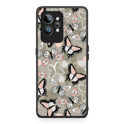 Θήκη Realme GT2 Boho Butterflies από τη Smartfits με σχέδιο στο πίσω μέρος και μαύρο περίβλημα | Realme GT2 Boho Butterflies Case with Colorful Back and Black Bezels