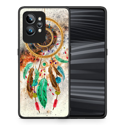 Θήκη Realme GT2 Pro Boho DreamCatcher από τη Smartfits με σχέδιο στο πίσω μέρος και μαύρο περίβλημα | Realme GT2 Pro Boho DreamCatcher Case with Colorful Back and Black Bezels