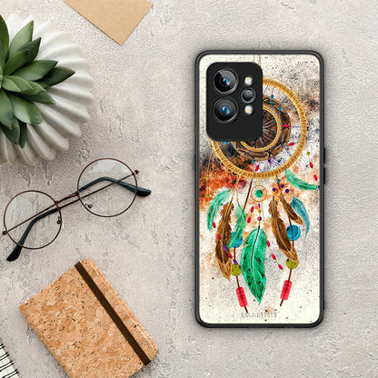 Θήκη Realme GT2 Pro Boho DreamCatcher από τη Smartfits με σχέδιο στο πίσω μέρος και μαύρο περίβλημα | Realme GT2 Pro Boho DreamCatcher Case with Colorful Back and Black Bezels