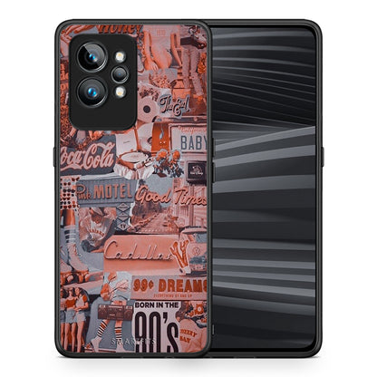 Θήκη Realme GT2 Born In 90s από τη Smartfits με σχέδιο στο πίσω μέρος και μαύρο περίβλημα | Realme GT2 Born In 90s Case with Colorful Back and Black Bezels