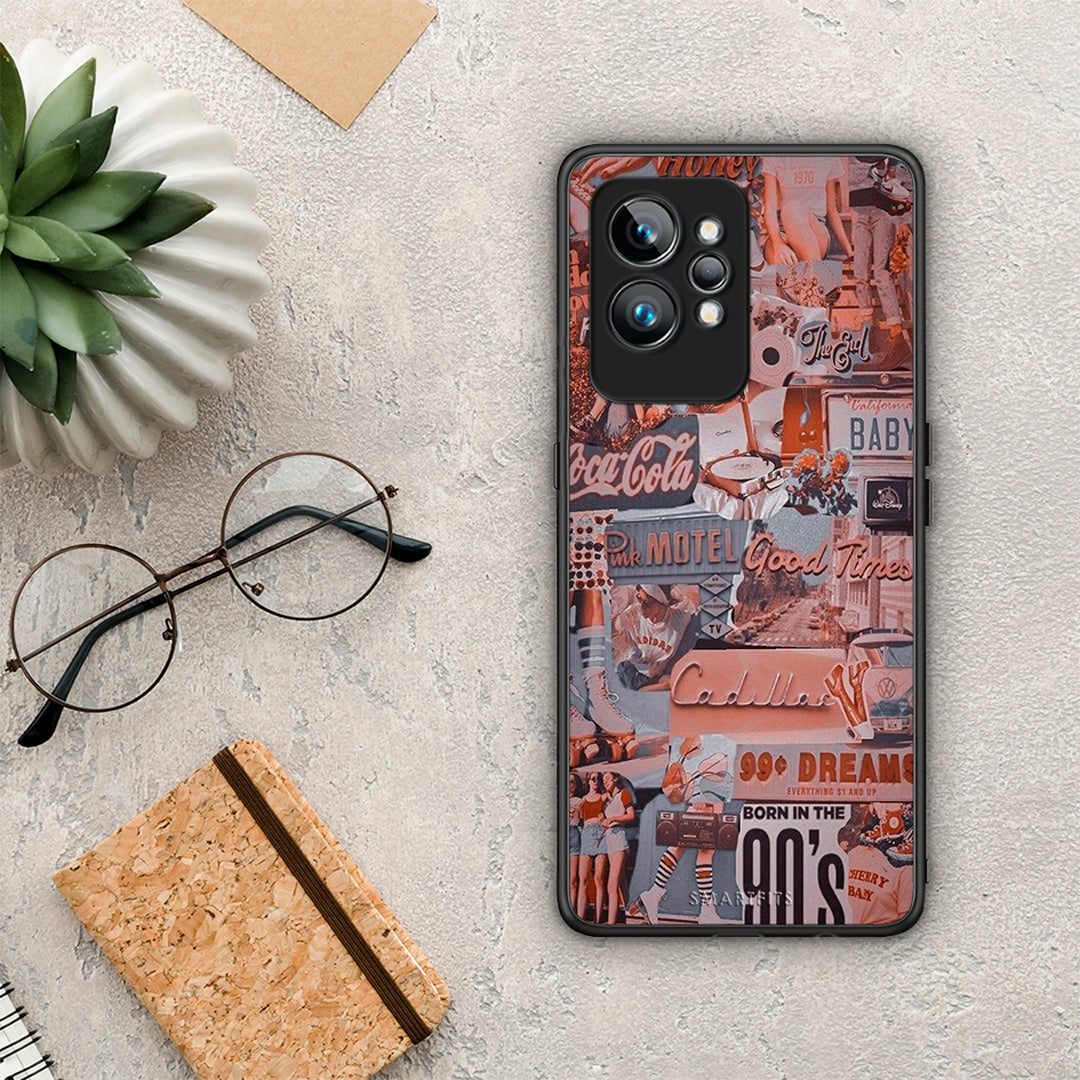 Θήκη Realme GT2 Born In 90s από τη Smartfits με σχέδιο στο πίσω μέρος και μαύρο περίβλημα | Realme GT2 Born In 90s Case with Colorful Back and Black Bezels