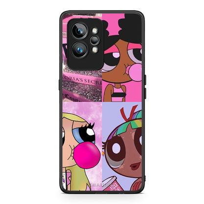 Θήκη Realme GT2 Bubble Girls από τη Smartfits με σχέδιο στο πίσω μέρος και μαύρο περίβλημα | Realme GT2 Bubble Girls Case with Colorful Back and Black Bezels