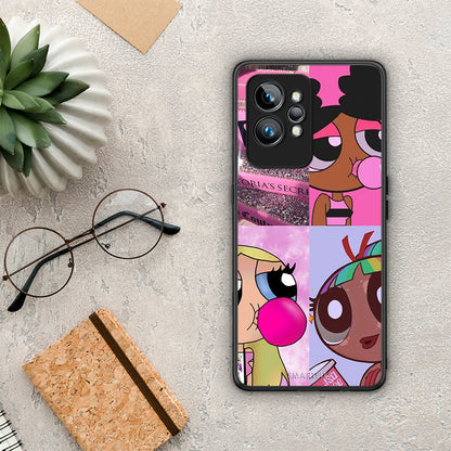 Θήκη Realme GT2 Bubble Girls από τη Smartfits με σχέδιο στο πίσω μέρος και μαύρο περίβλημα | Realme GT2 Bubble Girls Case with Colorful Back and Black Bezels