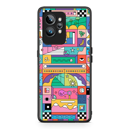 Θήκη Realme GT2 Bubbles Soap από τη Smartfits με σχέδιο στο πίσω μέρος και μαύρο περίβλημα | Realme GT2 Bubbles Soap Case with Colorful Back and Black Bezels