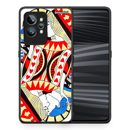 Θήκη Realme GT2 Card Love από τη Smartfits με σχέδιο στο πίσω μέρος και μαύρο περίβλημα | Realme GT2 Card Love Case with Colorful Back and Black Bezels