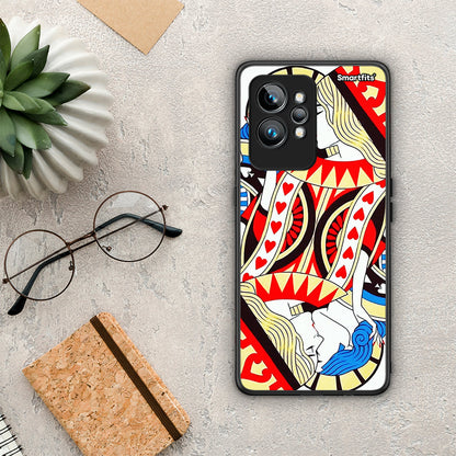 Θήκη Realme GT2 Pro Card Love από τη Smartfits με σχέδιο στο πίσω μέρος και μαύρο περίβλημα | Realme GT2 Pro Card Love Case with Colorful Back and Black Bezels