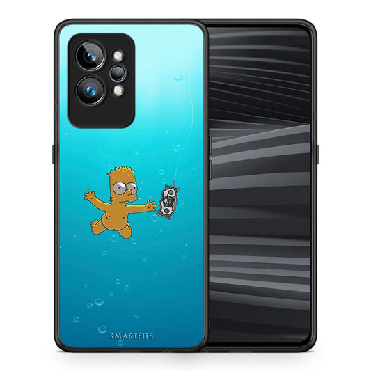 Θήκη Realme GT2 Chasing Money από τη Smartfits με σχέδιο στο πίσω μέρος και μαύρο περίβλημα | Realme GT2 Chasing Money Case with Colorful Back and Black Bezels