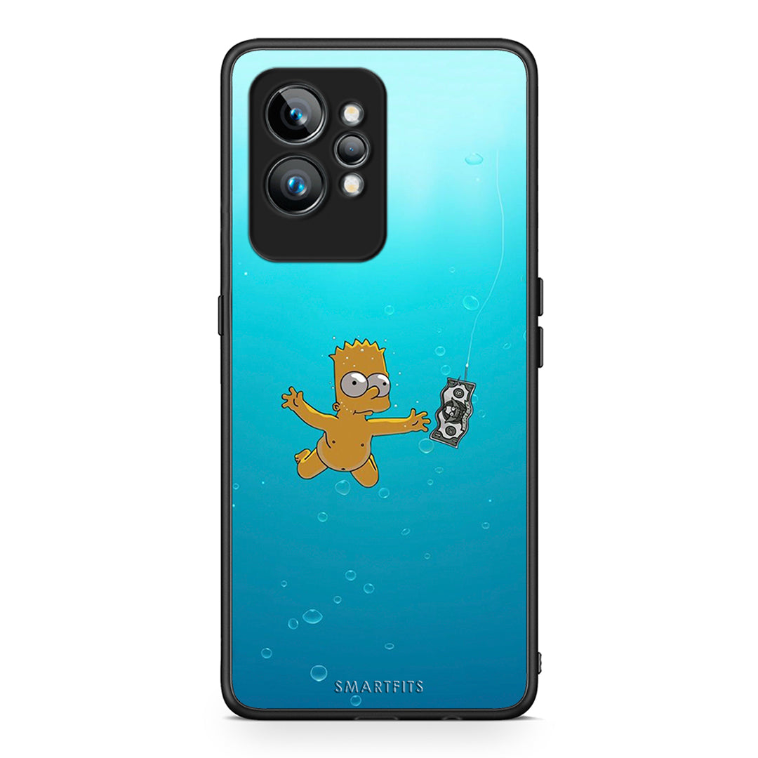 Θήκη Realme GT2 Chasing Money από τη Smartfits με σχέδιο στο πίσω μέρος και μαύρο περίβλημα | Realme GT2 Chasing Money Case with Colorful Back and Black Bezels