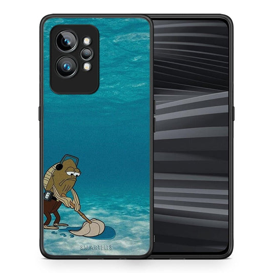 Θήκη Realme GT2 Clean The Ocean από τη Smartfits με σχέδιο στο πίσω μέρος και μαύρο περίβλημα | Realme GT2 Clean The Ocean Case with Colorful Back and Black Bezels