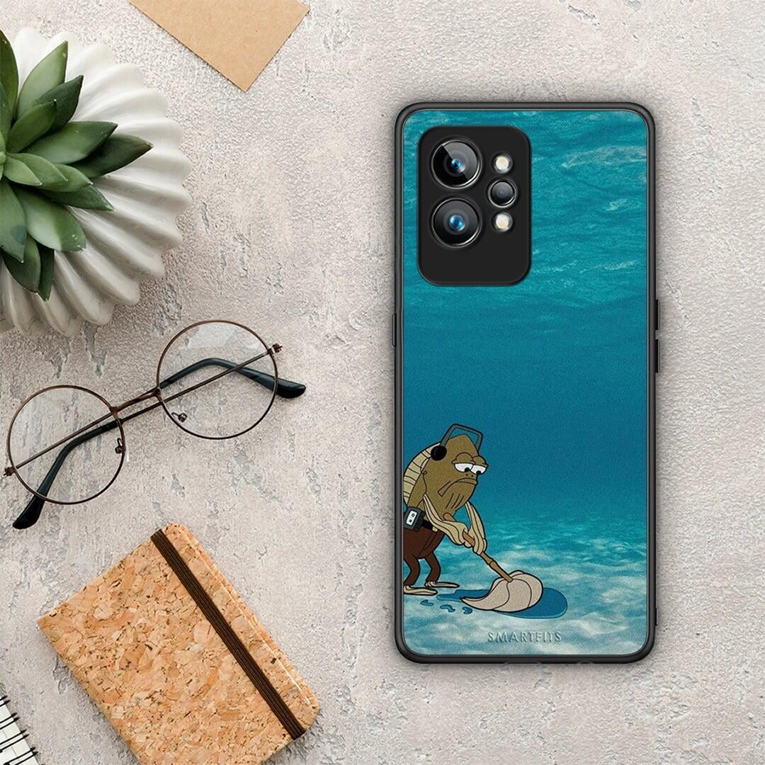 Θήκη Realme GT2 Clean The Ocean από τη Smartfits με σχέδιο στο πίσω μέρος και μαύρο περίβλημα | Realme GT2 Clean The Ocean Case with Colorful Back and Black Bezels