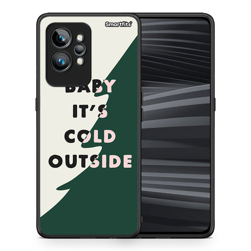 Θήκη Realme GT2 Cold Outside από τη Smartfits με σχέδιο στο πίσω μέρος και μαύρο περίβλημα | Realme GT2 Cold Outside Case with Colorful Back and Black Bezels