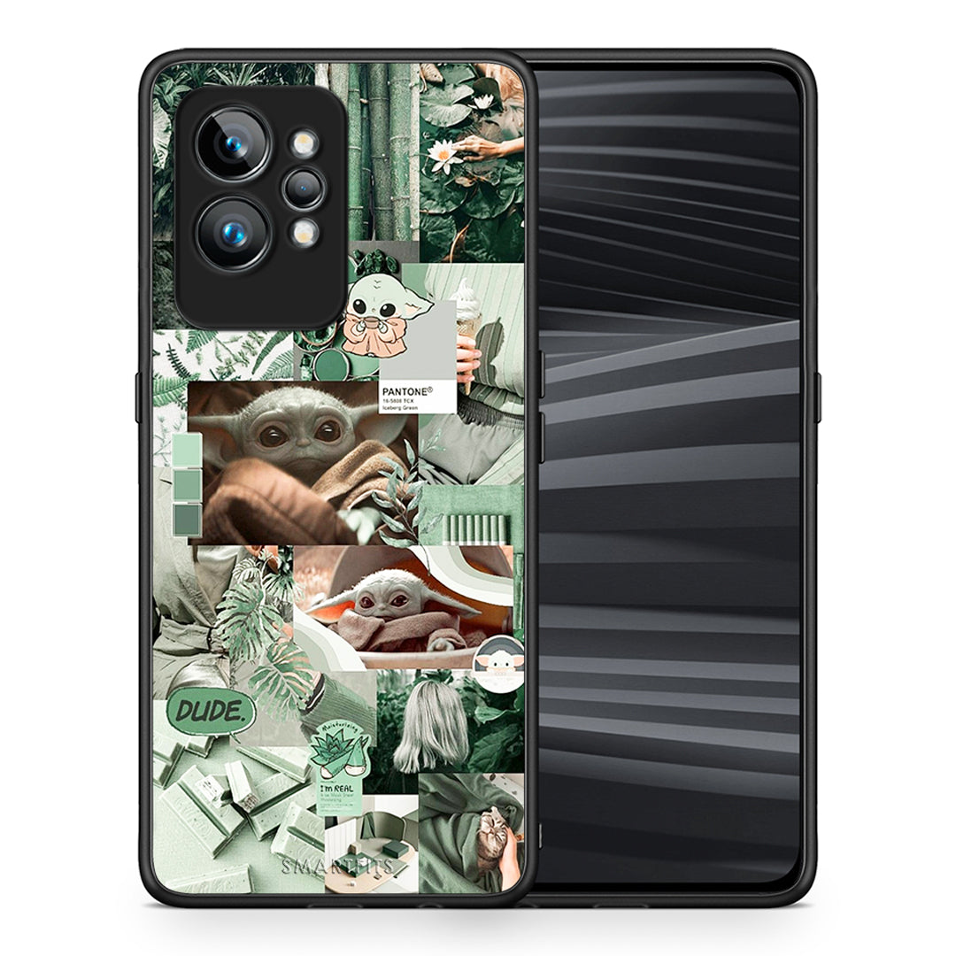 Θήκη Realme GT2 Collage Dude από τη Smartfits με σχέδιο στο πίσω μέρος και μαύρο περίβλημα | Realme GT2 Collage Dude Case with Colorful Back and Black Bezels