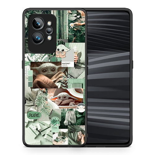 Θήκη Realme GT2 Collage Dude από τη Smartfits με σχέδιο στο πίσω μέρος και μαύρο περίβλημα | Realme GT2 Collage Dude Case with Colorful Back and Black Bezels