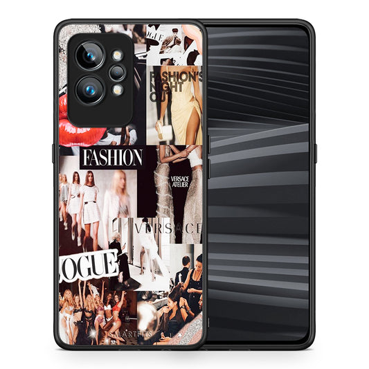 Θήκη Realme GT2 Collage Fashion από τη Smartfits με σχέδιο στο πίσω μέρος και μαύρο περίβλημα | Realme GT2 Collage Fashion Case with Colorful Back and Black Bezels