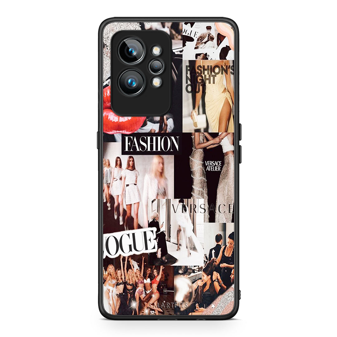 Θήκη Realme GT2 Collage Fashion από τη Smartfits με σχέδιο στο πίσω μέρος και μαύρο περίβλημα | Realme GT2 Collage Fashion Case with Colorful Back and Black Bezels