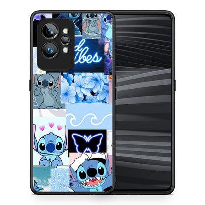Θήκη Realme GT2 Collage Good Vibes από τη Smartfits με σχέδιο στο πίσω μέρος και μαύρο περίβλημα | Realme GT2 Collage Good Vibes Case with Colorful Back and Black Bezels