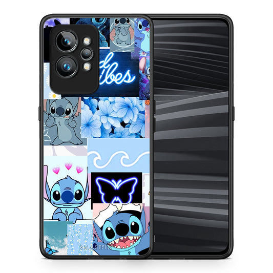 Θήκη Realme GT2 Collage Good Vibes από τη Smartfits με σχέδιο στο πίσω μέρος και μαύρο περίβλημα | Realme GT2 Collage Good Vibes Case with Colorful Back and Black Bezels